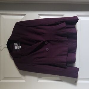 JG Hook purple wool skirt suit, 6P